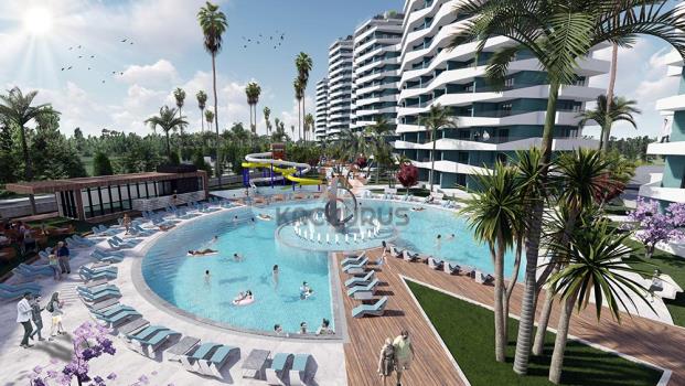 İskele Long Beach'te 4 Mevsim Tatilin Yaşandığı Lüks Satılık Daireler