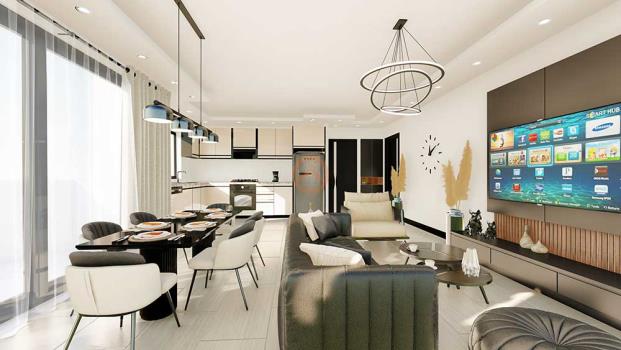 Kuzey Kıbrıs İskele’de Balkonlu Ve Manzaralı 3+1 Satılık Yatırımlık Daire